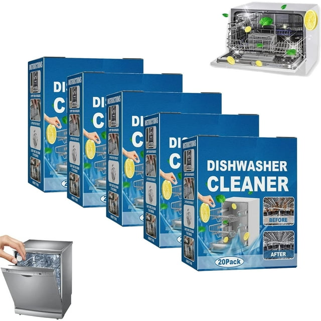 LAICAIW Fuugu Dishwasher Cleaning Tablets - Fuugu Dishwasher Cleaning Tablets,Removes Limescale Build Up,Dishwasher Cleaner Tablets for Kitchen Tableware Care