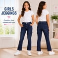 thumbnail image 5 of Real Love Girls’ Jeans – 2 Pack Stretch Denim Pull-On Skinny Fit Jeggings (7-16), size 16, Dark Cargo/Light, 5 of 7