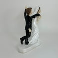 thumbnail image 3 of 5” Poly Resin Wedding Cake Topper Bride Pulling Groom, 3 of 4