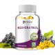 thumbnail image 2 of Trans Resveratrol - Con vitamina C, té verde, semillas de uva - Antienvejecimiento, antioxidantes, para reforzar el sistema inmunológico - 120 cápsulas, 2 of 5
