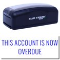 thumbnail image 1 of Large Pre-Inked This Account is now Overdue Stamp, Slim 1854, Ultra Slim Design, Impression Size 1-13/16" by 2-1/2", Up to 25,000 Impressions - Blue Ink, 1 of 10