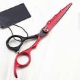 thumbnail image 2 of Ciseaux de Coupe de Cheveux en Acier Inoxydable 440C 6 Pouces Rouges pour Salon et Usage Domestique, 2 of 4