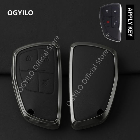 Car Key Case Cover Fob For Buick D 4 buttons Zinc alloy leather key case ENVISION S Plus Avenir Accessories