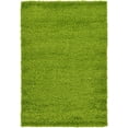 thumbnail image 2 of Unique Loom Solo Solid Shag Collection Area Modern Plush Rug Lush & Soft, 4 ft 0 x 6 ft 0, Grass Green, 2 of 2