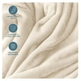 thumbnail image 5 of Fleece Blanket - Extra Long - Vanilla - Lightweight Throw for Bed, Sofa, Couch, Movie Night, Camping, and Travel - Microplush - Ultra Soft Warm Blanket (Twin/Twin XL, Vanilla), 5 of 9