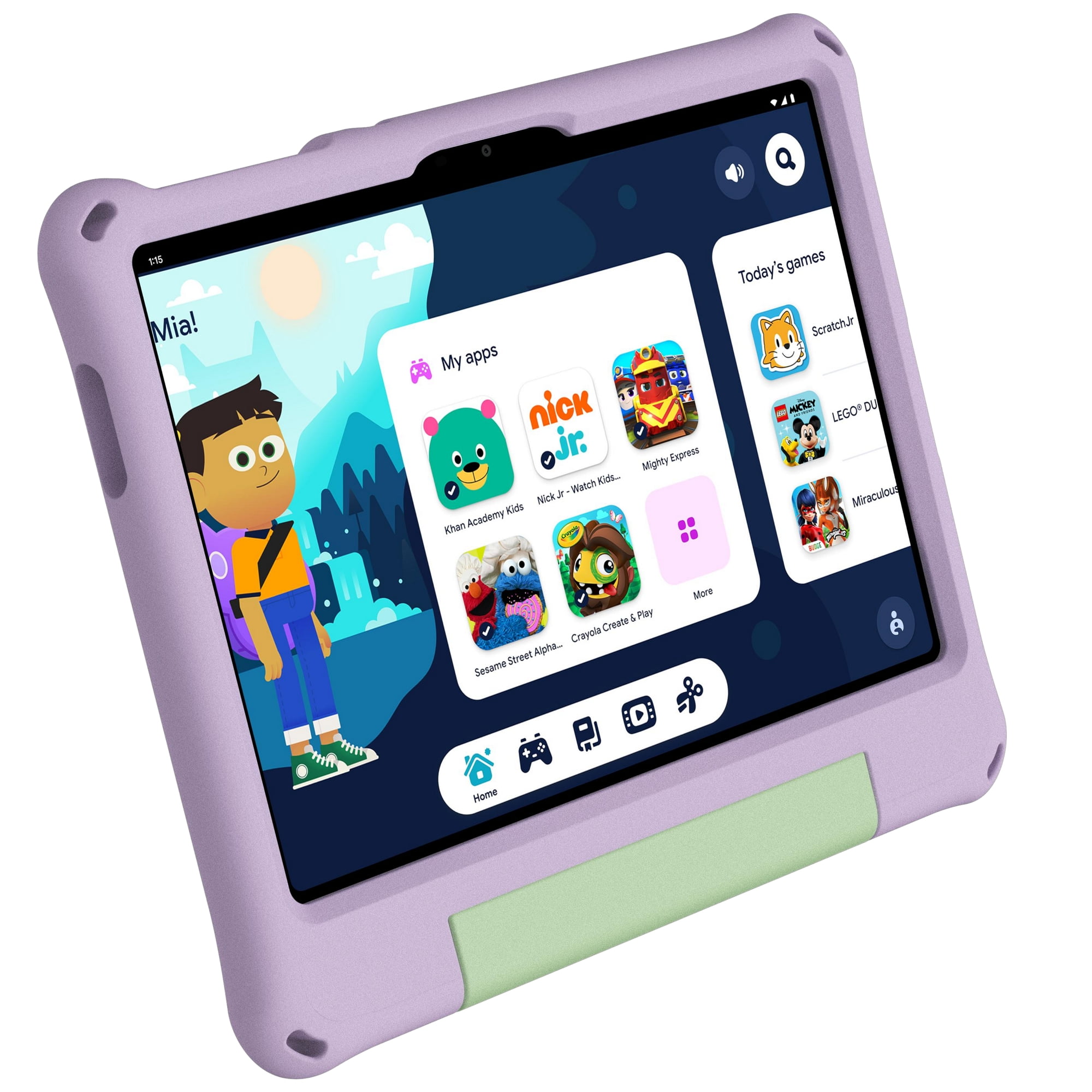 onn 11" Kids Tablet, 64 GB, Android 16, Purple (2026 Model)