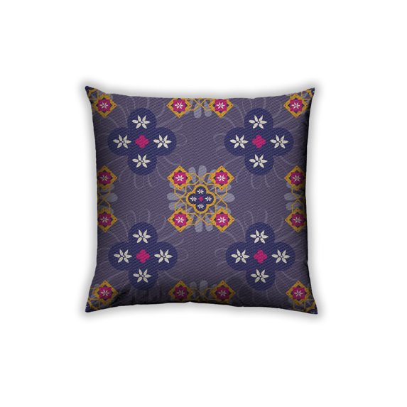 Ahgly Company Outdoor Square Patterned Throw Pillow, 18 inch by 18 inch