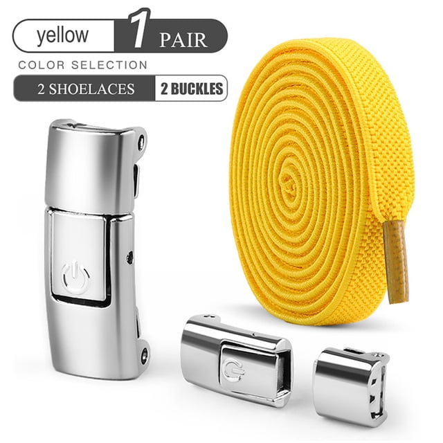 8mm Wide Flat Elastic No Tie Laces with Press Lock for Sneakers All Ages