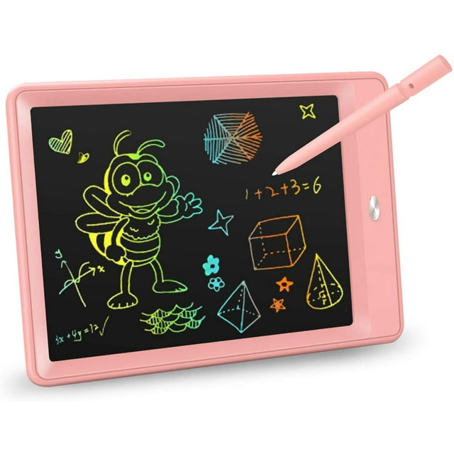 Tableta de escritura LCD, tableta de dibujo de tablero de dibujo colorido para niños pequeños de 10 pulgadas, juguete educativo y de aprendizaje para niños y niñas de 3 a 6 años brillar Juguete