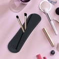 thumbnail image 4 of Bolsa organizadora de brochas de maquillaje, soportes para cosméticos a prueba de polvo, silicona, estuche para cosméticos, soporte para brochas de Negro Macarena Soporte para brochas de maquillaje, 4 of 8