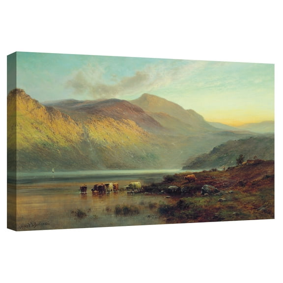 A Drink Before Sunset by Alfred de Breanski Canvas Art Print