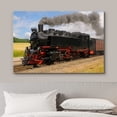 thumbnail image 4 of Steam Train with Black Smoke Running on Island Rugen Northern Germany - Canvas Art Wall Art - 12" x 18", 4 of 5