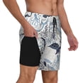 thumbnail image 2 of Daiia Sea Life Elements Mens Swim Trunks Swim Shorts Quick Dry Swim Shorts with Mesh Lining Pockets-Small, 2 of 9