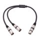 thumbnail image 1 of Cable divisor XLR en Y, XLR macho a doble XLR hembra, cable divisor en Y de 3 pines, balanceado para micrófonos, mezcladores, amplificadores de potencia, 1 of 7