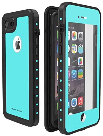 iPhone 7/8 Waterproof Case [Doigt ID Compatible] Protection Intégrale Mince pour Apple iPhone 7 et iPhone 8 (4,7 Pouces) - Bleu Océan