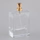 thumbnail image 3 of Botella de perfume vacía cuadrada de 50 ml de vidrio transparente Tapa dorada, 3 of 9