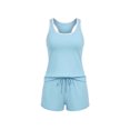 thumbnail image 7 of Kinrui Striped Bermuda Shorts for Women Casual Elastic Waist Summer Beach Long Shorts with Pocket,Size S-2XL, 7 of 7