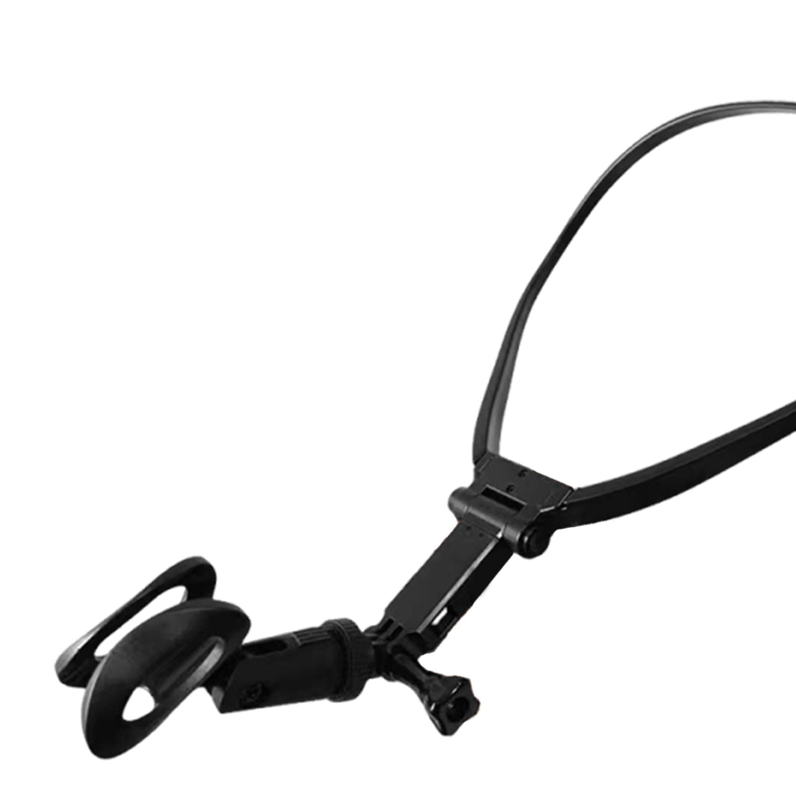 MERIGLARE Neck Microphone Holder Adjustable Handsfree Mount Stand Lightweight PP Material Portable Mic Brace Wearable Accessory Suitable for Classroom Singer Teacher Performance style B