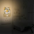 thumbnail image 2 of Yayeee 2-Pack Plug in LED Night Lights with Light Sensors Motion Detectors, Light Blue Plaid, 2 of 7