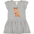 thumbnail image 3 of Inktastic Cute Christmas Reindeer with Christmas Lights Girls Toddler Dress, 3 of 5