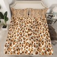 thumbnail image 2 of Homewish Teens Leopard Cheetah Print 4 Pieces Queen Sheet Sets,Abstract Geometric Ultra Soft Flat Sheet,Animal Print Queen Fitted Sheet,Luxury Bedroom Decor, 2 of 7
