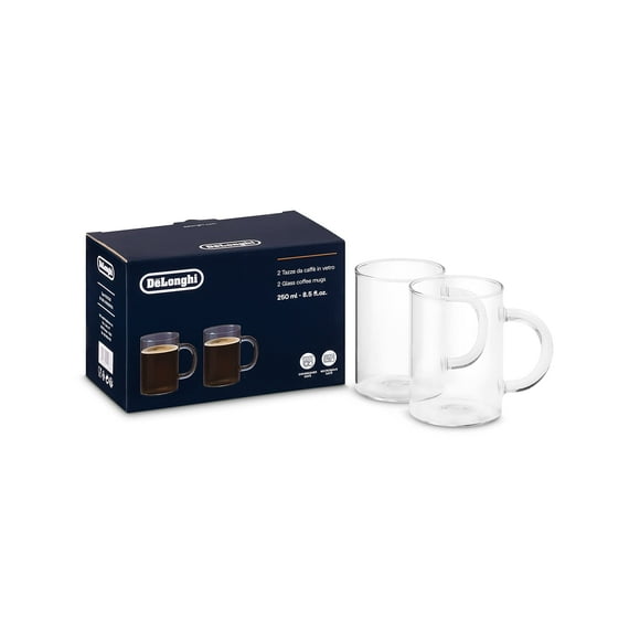 De'Longhi DLSC320 Verres à Café Longs, 8.5 Fl oz, Ensemble de 2