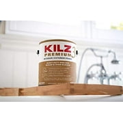 KILZ Premium High-Hide Stain Blocking Interior/Exterior Latex Primer/Sealer, White, 1-gallon — Exterior Wood Surfaces, UV-Resistant Formula