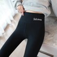 thumbnail image 2 of Mallas gruesas de lana de cordero para mujer, pantalones térmicos con forro polar cálido hasta el tobillo, mallas deportivas sexys de cintura alta ajustadas para invierno, 2 of 5