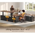 thumbnail image 3 of 69" x 55" Farmhouse L Shaped Electric Standing Desk with 6 Drawers and Storage Shelves, Height Adjustable Computer Desk for Home Office, 3 of 8