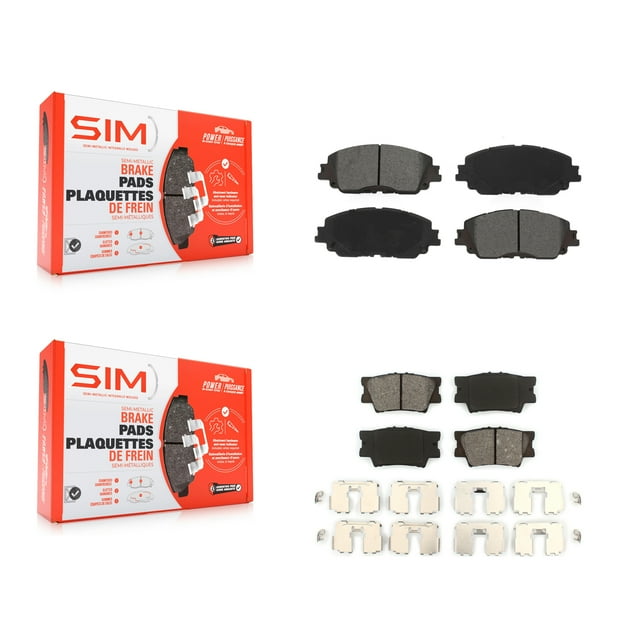SIM Front Rear Semi-Metallic Brake Pads Kit for Car Toyota Camry KSM-100533