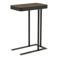 thumbnail image 2 of Schofield Adjustable Metal Side Table with Hidden Storage, Sand Black and Rustic Oak, 2 of 9