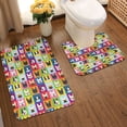 thumbnail image 2 of Yiaed Colorful Bulldog Print Bathroom Mat Set 2 Pieces Mat Anti-Skid Pad Ultra Soft and Absorbent Bathroom Bath Mat Contour Bath Rugs for Toilet Base, 2 of 6