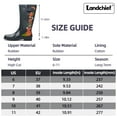 thumbnail image 4 of Landchief Women's Tall Waterproof Rubber Rain Boots for Garden, Size 8, Red Flowers, 4 of 7