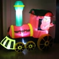 thumbnail image 5 of A Holiday Company 6.5 Foot Inflatable Santa Holiday Train Lawn Decoration, 5 of 5