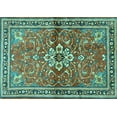 thumbnail image 1 of Ahgly Company Indoor Rectangle Persian Turquoise Blue Traditional Area Rugs, 5' x 8', 1 of 4