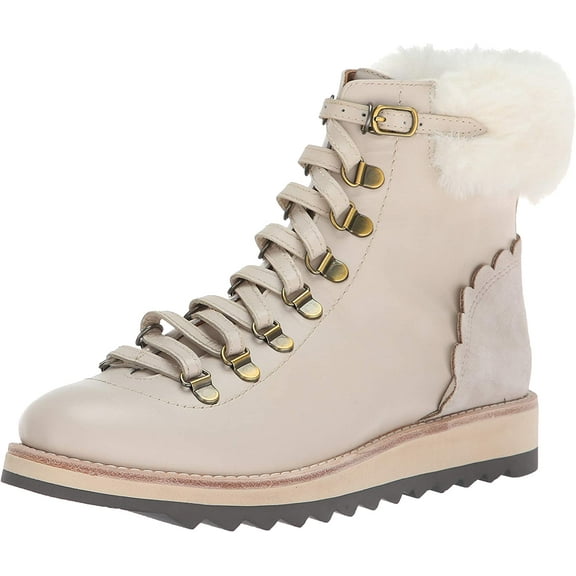Kate Spade New York OFF WHITE SHALIMAR CALF Women's Maira Hiking Boot, US 5.5 M
