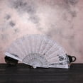 thumbnail image 2 of kjfeif Foldable Fan Handheld Fabric Fan Chinese Vintage Style Hand Held Folding Fans for Party Wedding Dancing Decoration (Lace), 2 of 5