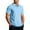 Bleu Clair_01, variante sur Nokdvo Chemises de Golf pour Hommes en Sherpa à Col à Revers, Boutonnées, Couleur Unie, Chandails à Enfiler, Printemps Été, Décontracté, Manches Courtes, Polo Ample, Noir 3TG