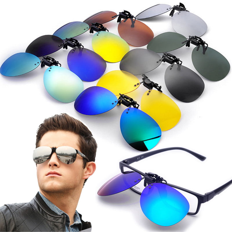 Flip Up Clip On Sunglasses Fishing Polarized With Case Driving
