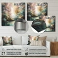 thumbnail image 4 of Designart "Whimsical Flowing Stream" Landscape Mountains Metal Art Living Room, 4 of 5