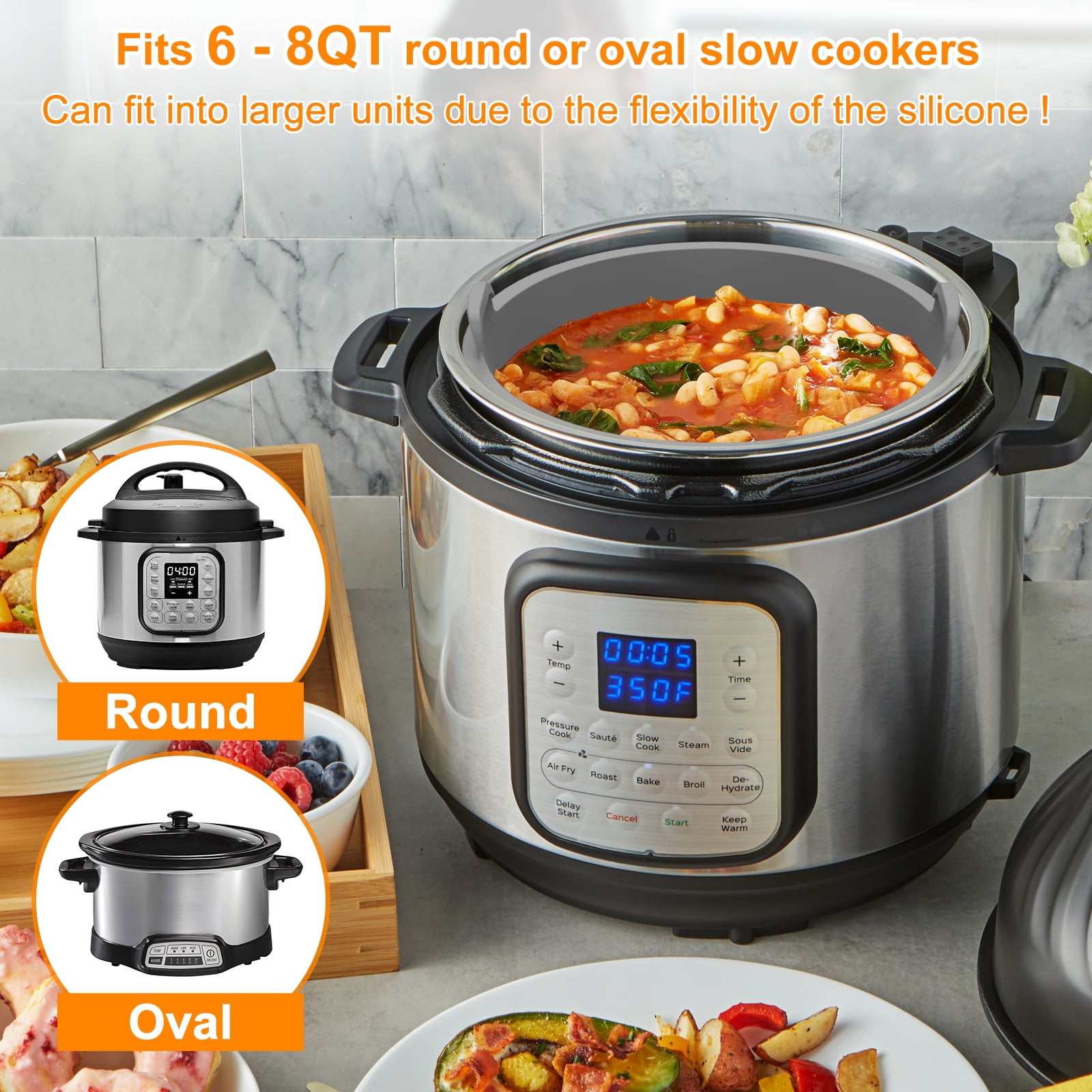 Silicone Slow Cooker Liners By Mrs. V's Kitchen Review & Giveaway