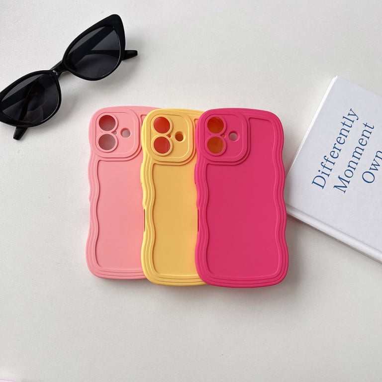 Designed for iPhone 17 Case, Soft Silicone Gel Rubber Phone Cover, Cute  Curly Wave Frame Shape Slim TPU Bumper Women Girly Shockproof Protective  Case, for iPhone 17, White - Walmart.com