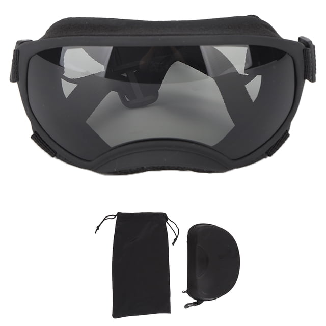 Gafas de sol para perros grandes, protección UV, resistentes al viento, antivaho, ajustables, para exteriores, seguridad ocular, color gris