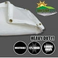 thumbnail image 4 of 6'x10' White Super Heavy Duty Mesh Tarp Net Sail Sun Shade Awning and Fence Screen, 4 of 5