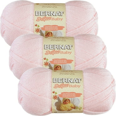 Bernat Softee Baby Yarn - Solids-Prettiest Pink, Multipack Of 3