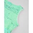 thumbnail image 4 of ZDHoor Kids Girls Chiffon Floral Lace Flower Girl Dress Sequins Wedding Birthday Party Dress Mint Green 14, 4 of 7