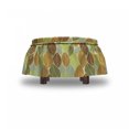 thumbnail image 4 of Leaves Ottoman Cover, Soft Colored Autumn Foliage, 2 Piece Slipcover Set with Ruffle Skirt for Square Round Cube Footstool Decorative Home Accent, Standard Size, Multicolor, by Ambesonne, 4 of 5