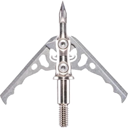 Hypodermic 2-Blade Crossbow Broadhead 100 Grain Silver 3 Count