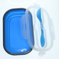 thumbnail image 3 of Recipiente Para Picnic Plegable Alimentos Plegable De Silicona , Gran Capacidad, Puede Poner Más Comida O Refrige Azul Gloria Contenedor de comida, 3 of 9