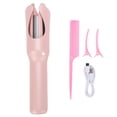 thumbnail image 2 of Rizador De Pelo Automático, Varita Rizadora Inalámbrica Con Pantalla Digital Y 3 Ajustes De Temperatura 160 C 180 C 200 C, Diseño Semicerrado Para Olas De Playa, Batería, 2 of 7